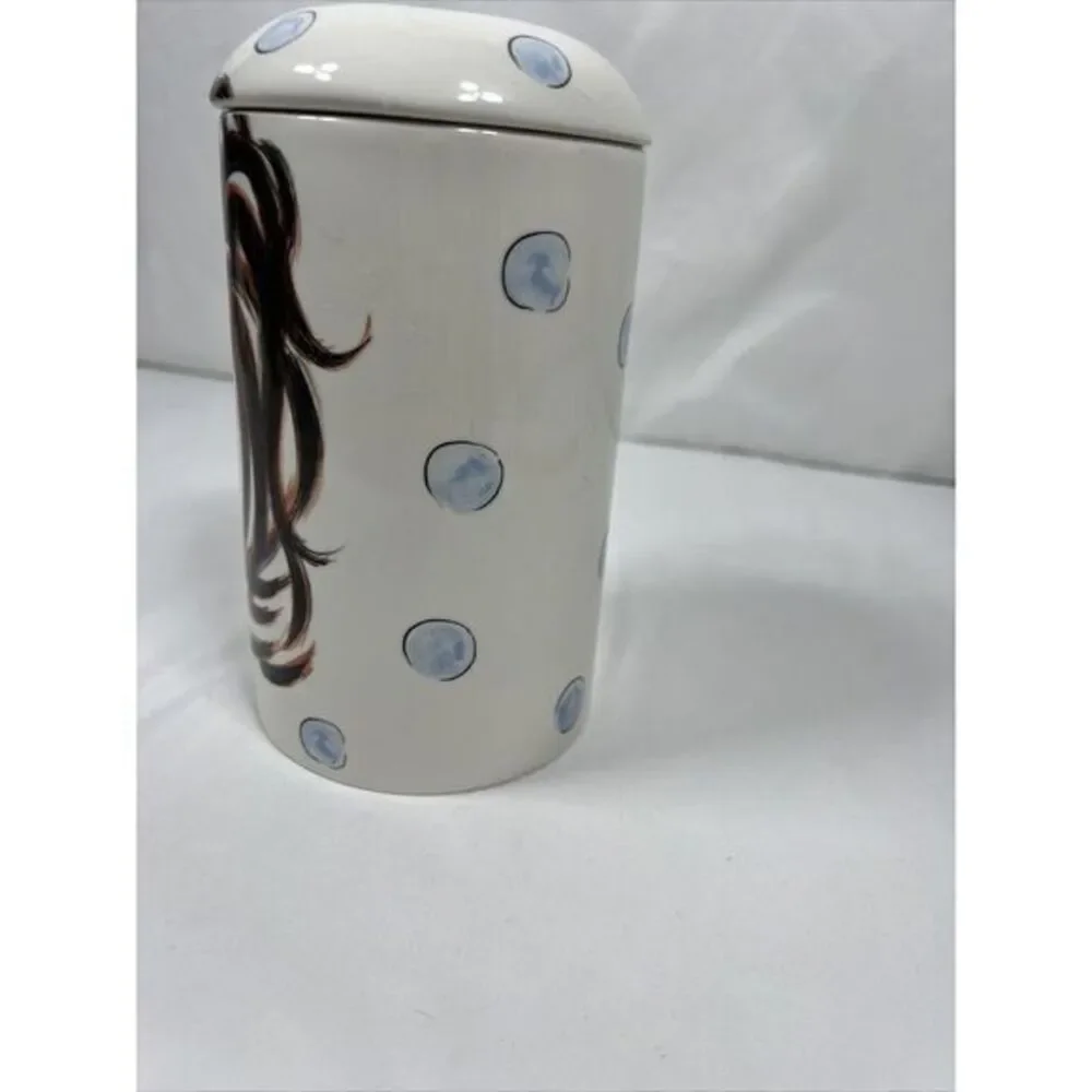 Cheryl Thompson Atmosphere Lady Face Covered Dishes Storage Canister Art‎ Decor